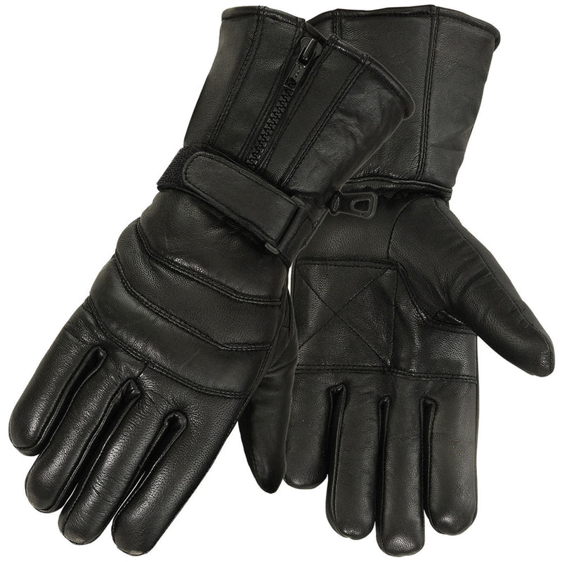 Load image into Gallery viewer, Mens Motorbike Gloves Cold Weather Motorcycle Riding Genuine Leather Black Glove-Black-L
