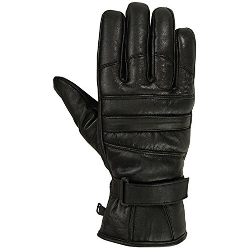Load image into Gallery viewer, Mens Motorbike Gloves Cold Weather Motorcycle Riding Genuine Leather Black Glove-Black-Gray-S
