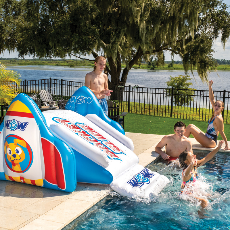 Load image into Gallery viewer, WOW Watersports Rocket Pool Slide with Built-In Sprinklers
