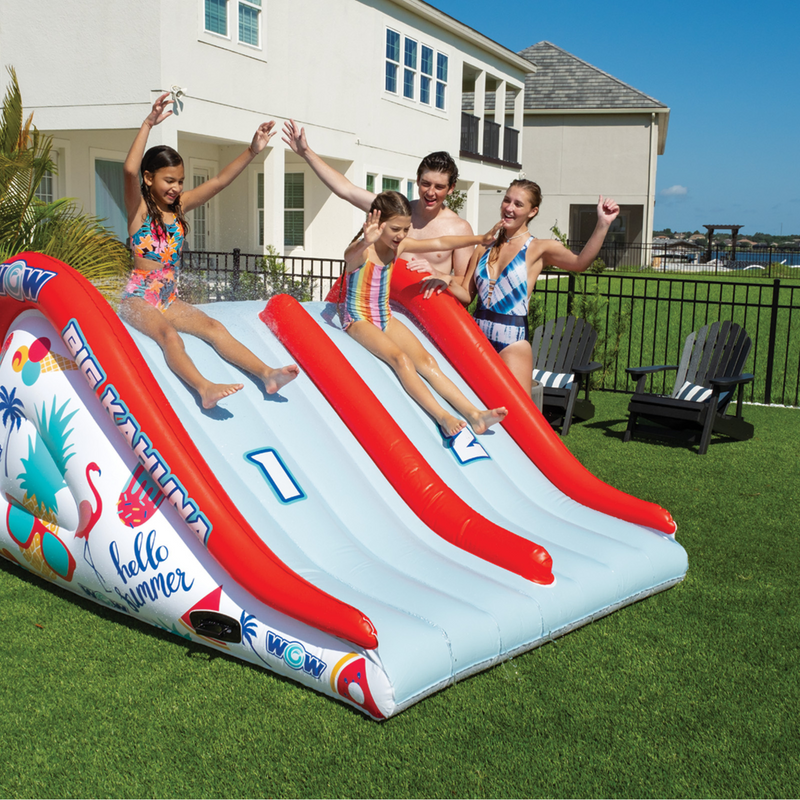 Load image into Gallery viewer, WOW Sports Big Kahuna Two-Lane Slide for In-Ground Pools
