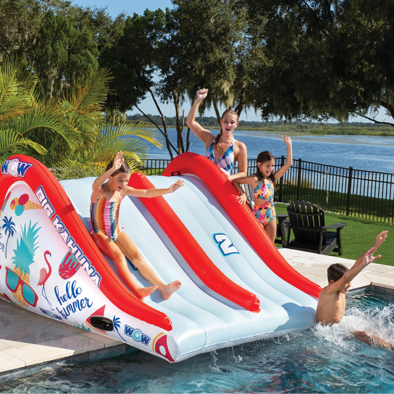 Load image into Gallery viewer, WOW Sports Big Kahuna Two-Lane Slide for In-Ground Pools
