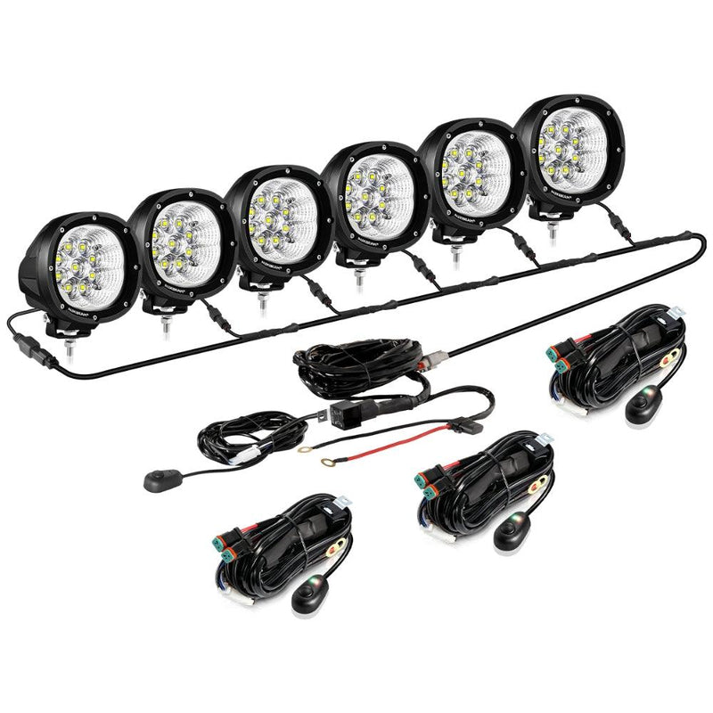 Load image into Gallery viewer, P4 Series | 4 Inch 90W 9000LM Round LED Driving Lights Flood White Pod Lights
