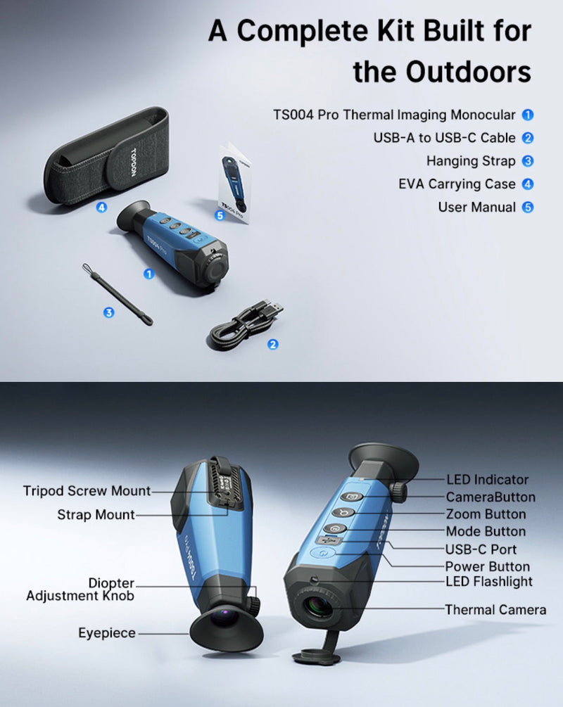 Load image into Gallery viewer, Olight TS004 Pro Thermal Monocular 384x288 50Hz 8x Zoom WiFi 32GB IP67
