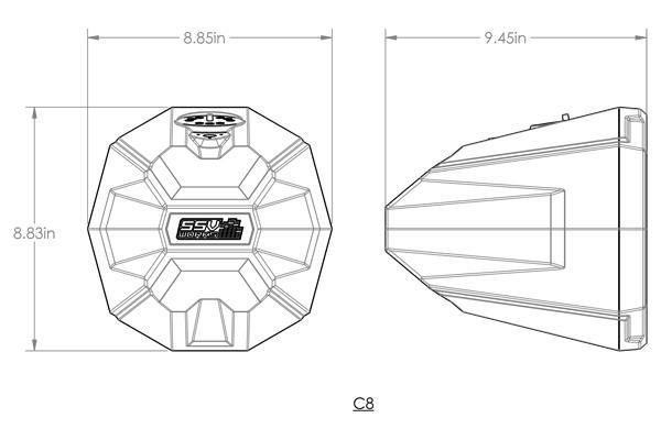 Load image into Gallery viewer, Universal 8in Cage-Mount Speaker-Pods
