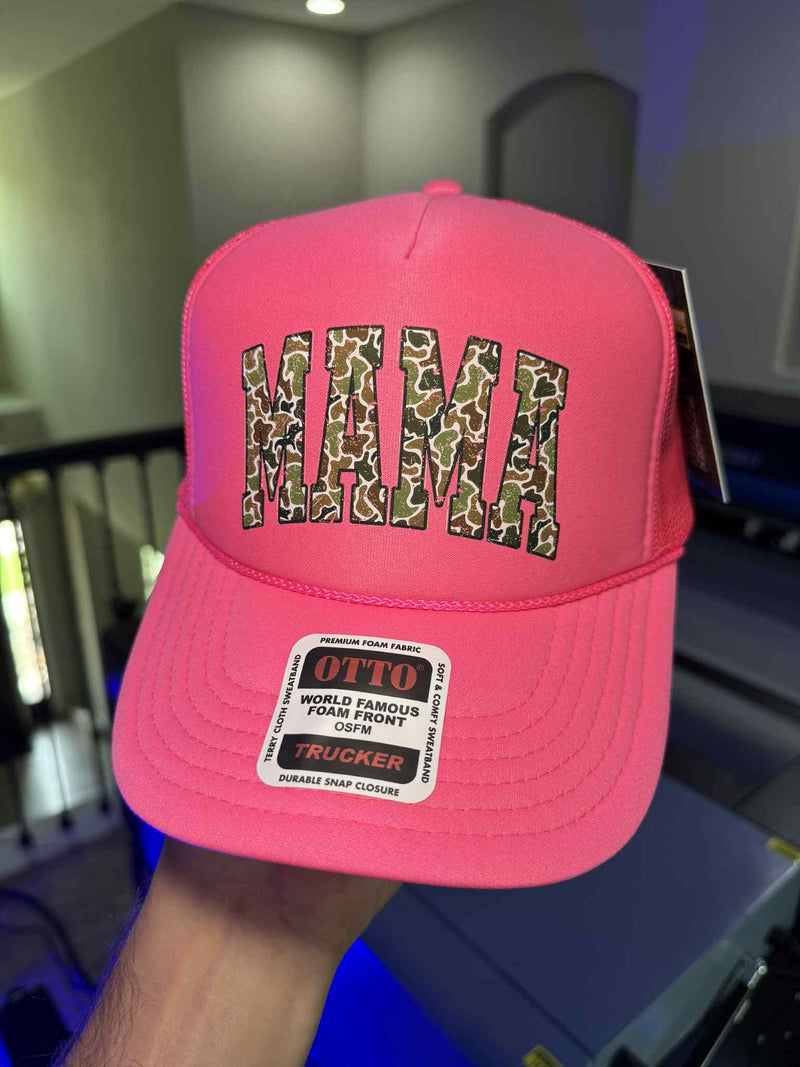 Load image into Gallery viewer, MAMA Camo Trucker HAT
