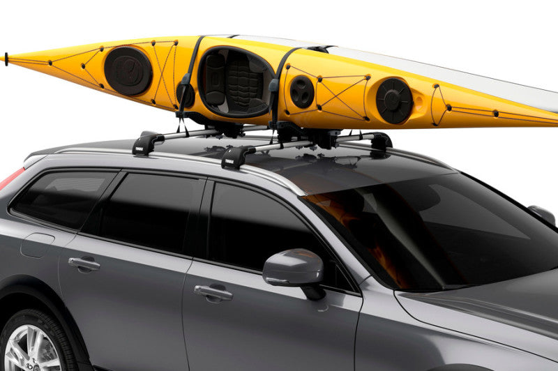 Load image into Gallery viewer, Thule Compass 4-in-1 Water Sport Roof Top Carrier (w/Integrated StrapCatch) - Black
