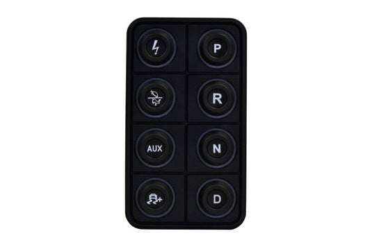 AEM EV 8 Button Keypad CAN Based Programmable Backlighting 30-8400