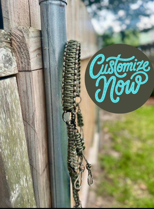 Custom Paracord Duck Call Lanyard - 5 Drop Leads