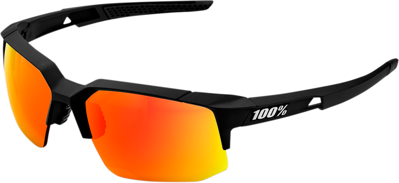 Load image into Gallery viewer, 100% Speedcoupe Sunglasses - Black - Red Mirror 61031-100-43
