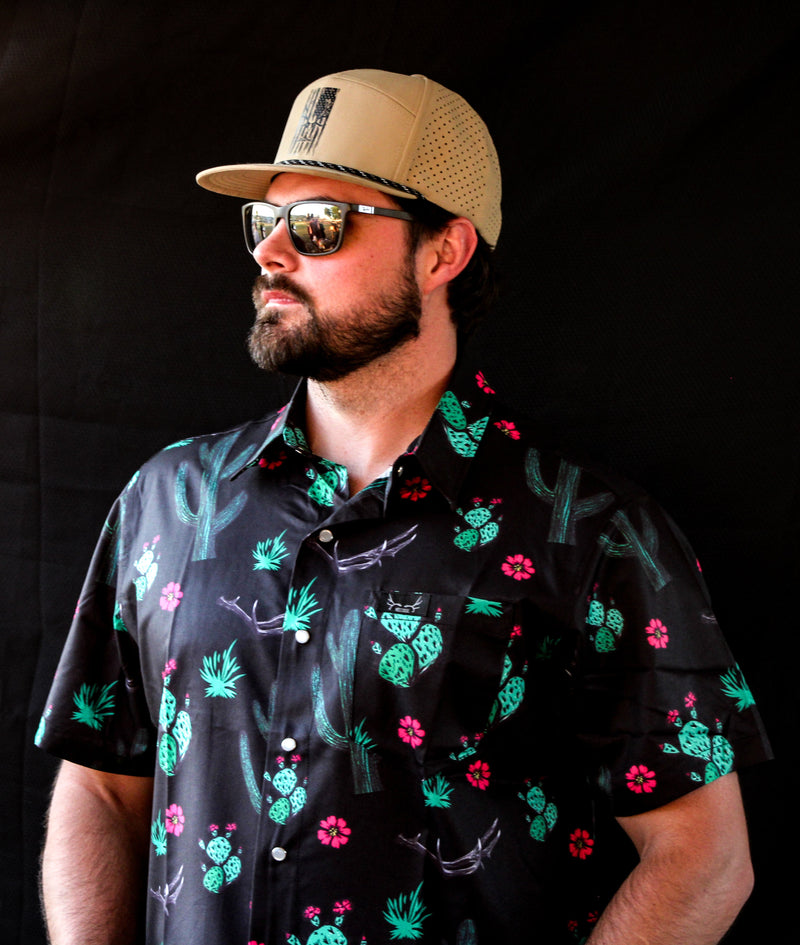 Load image into Gallery viewer, “Mr. Prickly Cactus Shed” Pearl Snap Shirt | Western Button-Up for Ranch &amp; Desert Life | Westrek
