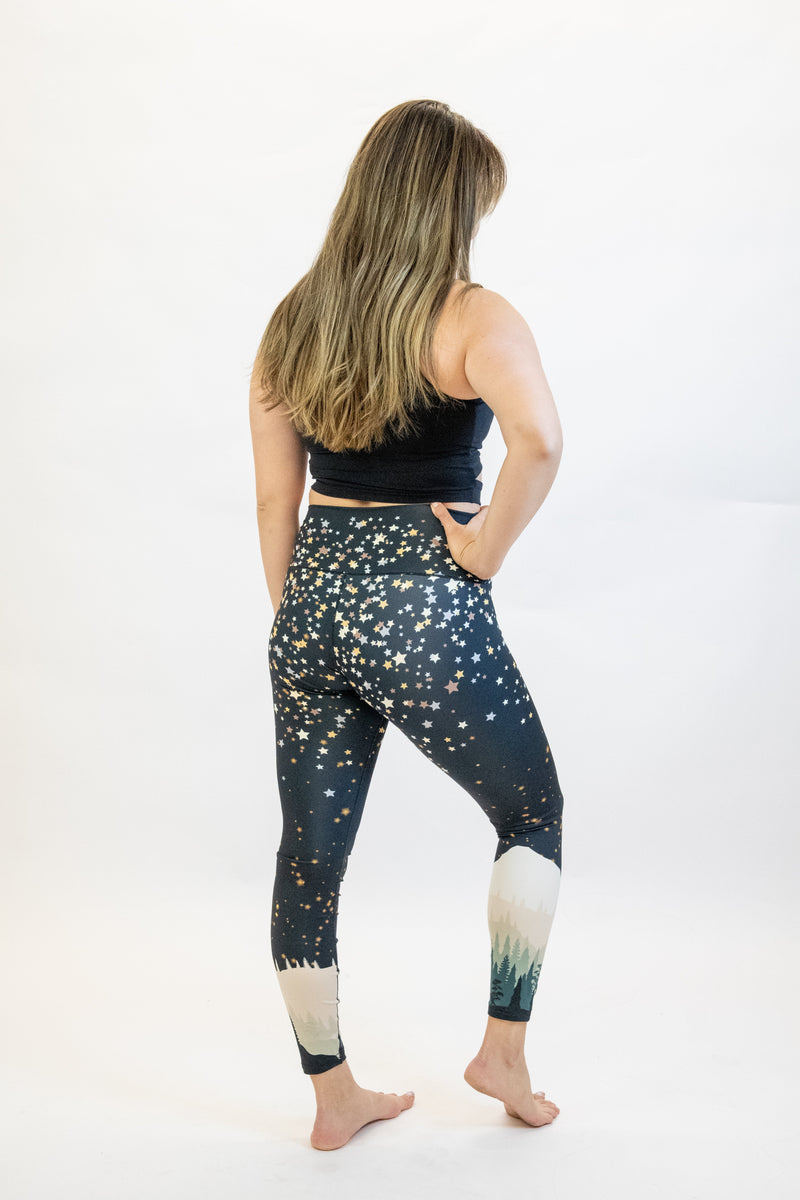 Load image into Gallery viewer, New Years Mountain Yoga Pants
