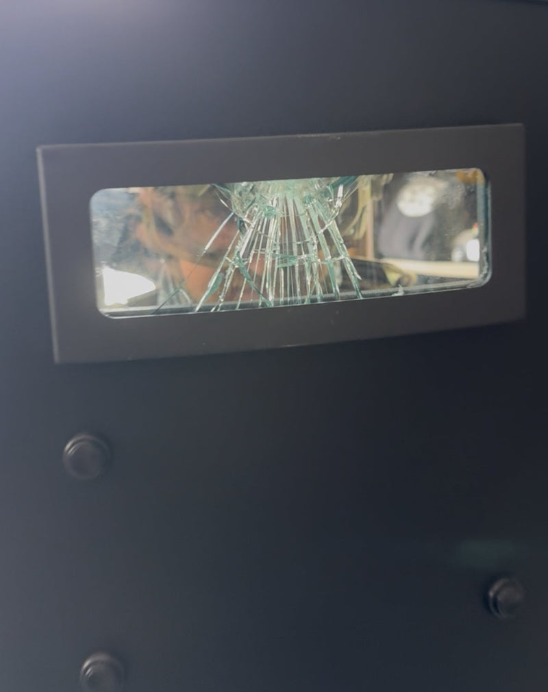 Load image into Gallery viewer, “Shield of Faith” Ballistic Breacher Shield with Clear Ballistic Window 36"x20"

