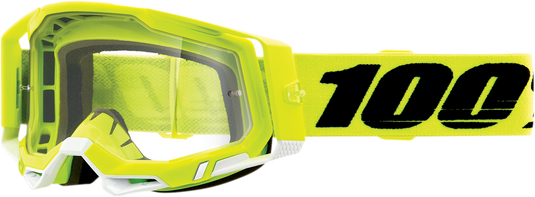 100% Racecraft 2 Goggles - Fluo Yellow - Clear 50009-00004