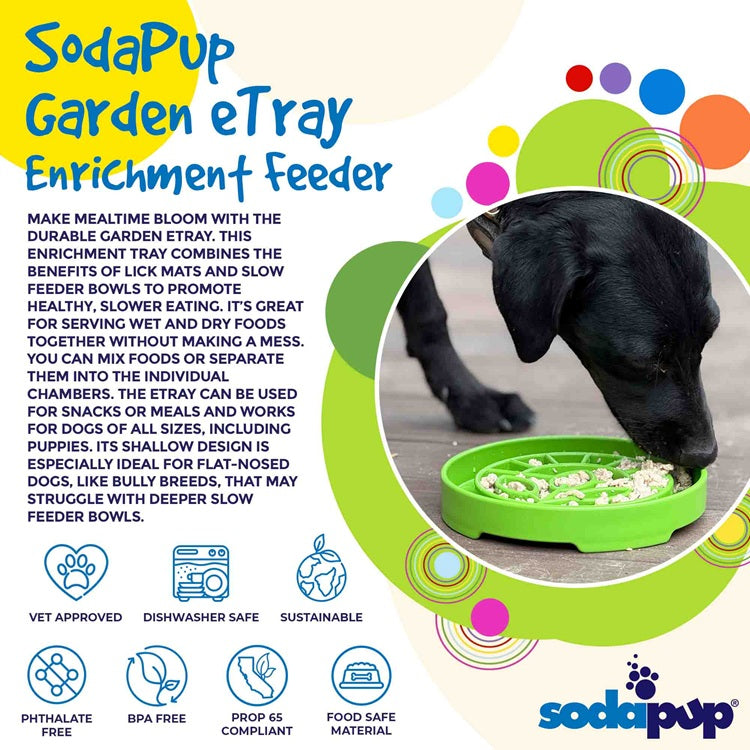 Load image into Gallery viewer, Garden Design eTray - Shallow Slow Feeder Dog Bowl for Enrichment | USA
