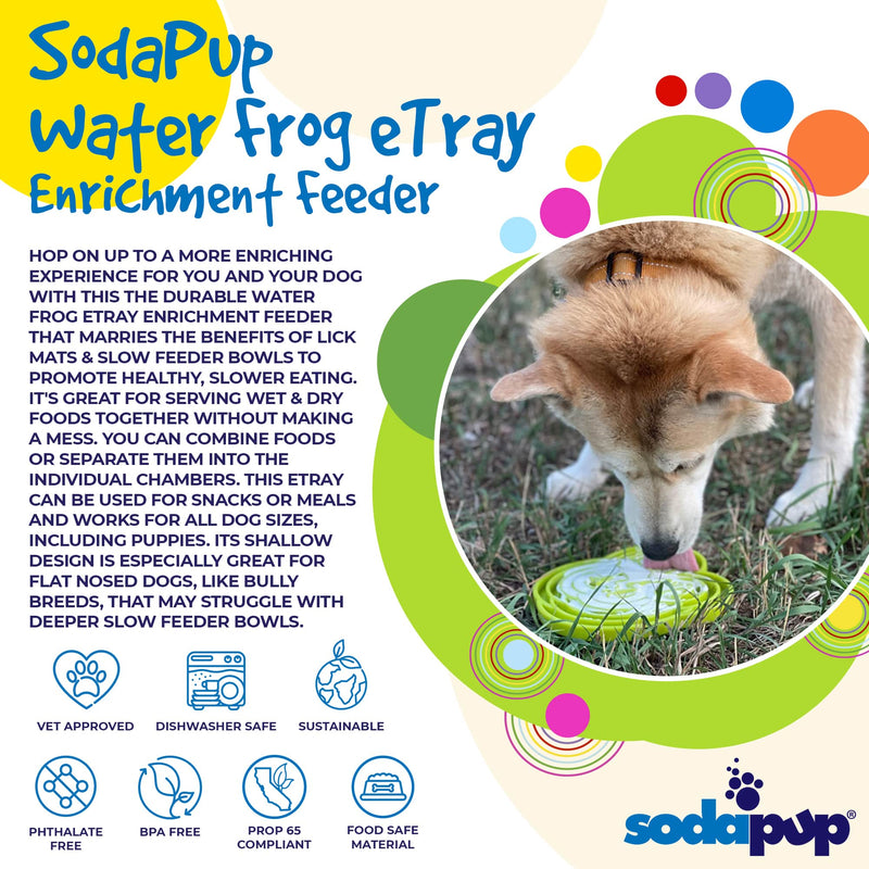 Load image into Gallery viewer, Water Frog eTray - Shallow Slow Feeder Dog Bowl for Enrichment | USA Made
