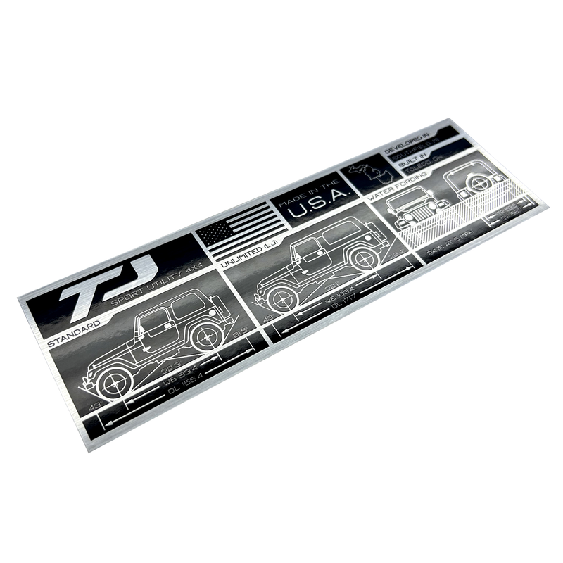Load image into Gallery viewer, TJ/LJ Blueprint Data Plate Decal
