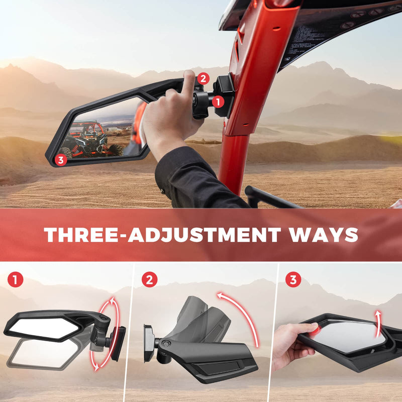 Load image into Gallery viewer, Front Lower Door Inserts &amp; UTV Side View Mirror For Can-Am Maverick X3
