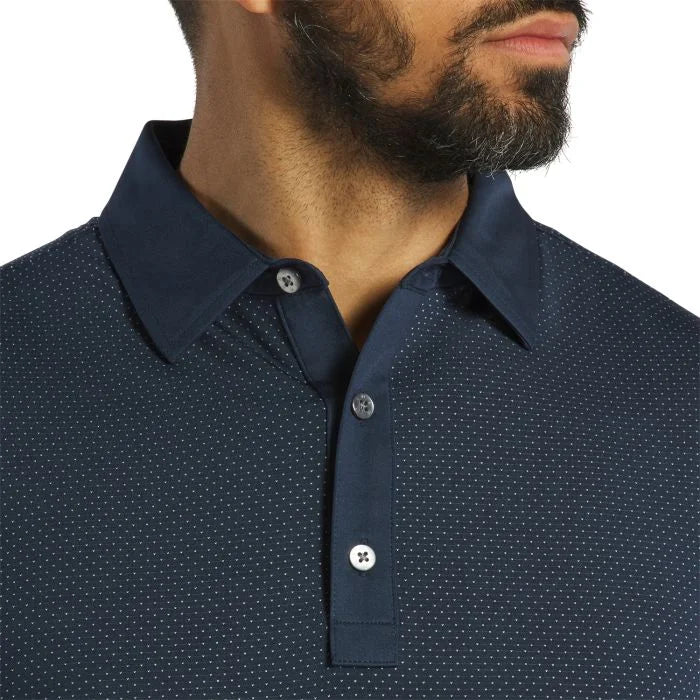 Load image into Gallery viewer, FootJoy Jacquard Dot Lisle Golf Polo
