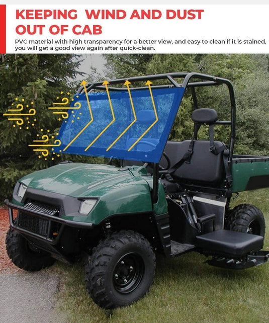 Clear Full Soft Window for Kawasaki Mule2500/3000/Polaris Ranger