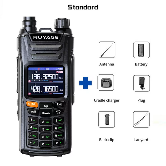 Ruyage UV6D VHF UHF Analog Long Range Two Way Radio Walkie Talkie