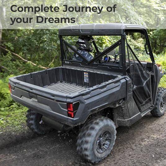 Under Seat Storage Box & Tail Light for Polaris Ranger