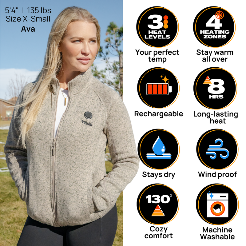 Load image into Gallery viewer, Heated Fleece Jacket for Women
