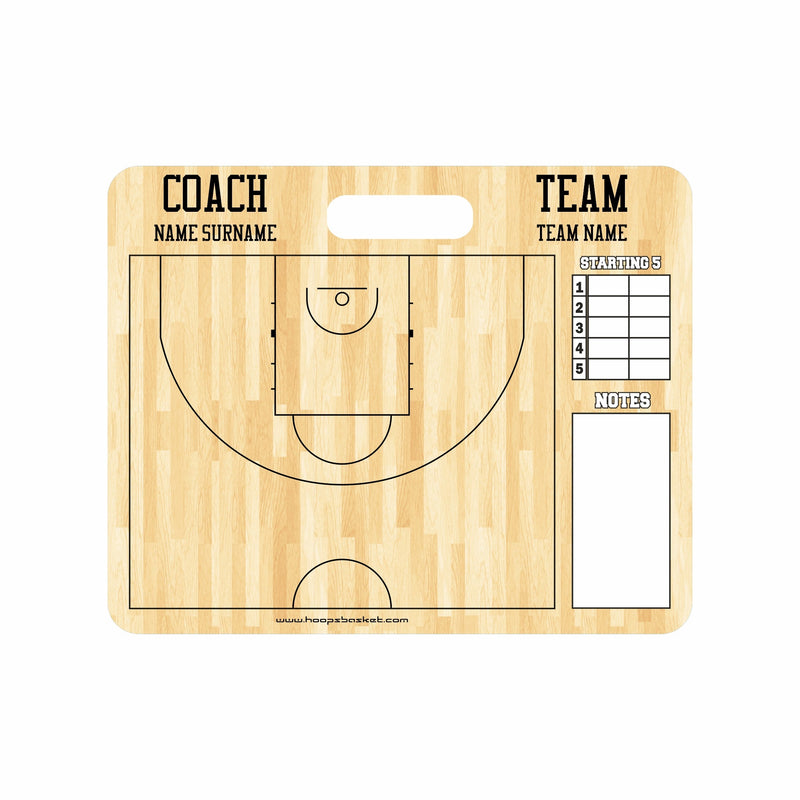 Load image into Gallery viewer, Custom FIBA Basketball Coaching Board 11.4 x 9.4 in (Magnetic)
