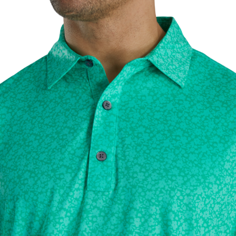 Load image into Gallery viewer, FootJoy Painted Floral Lisle - Self Collar Polo
