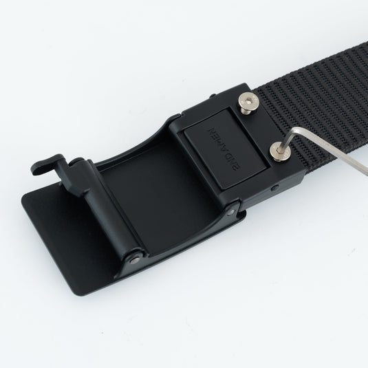2ND AMEN Gun Belt - Ratchet Track Buckle - Plain Black