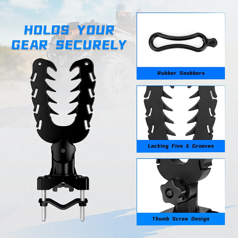 Load image into Gallery viewer, ATV Gun Holder Bow Rack Grips with Rubber Straps for Hunting
