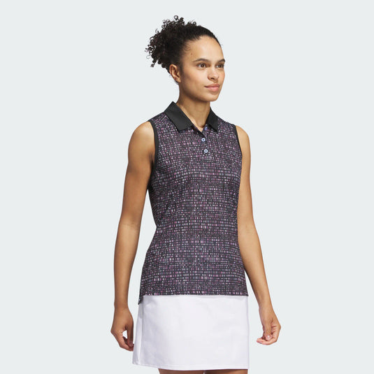 Adidas Women's Ultimate365 Printed Sleeveless Polo 24
