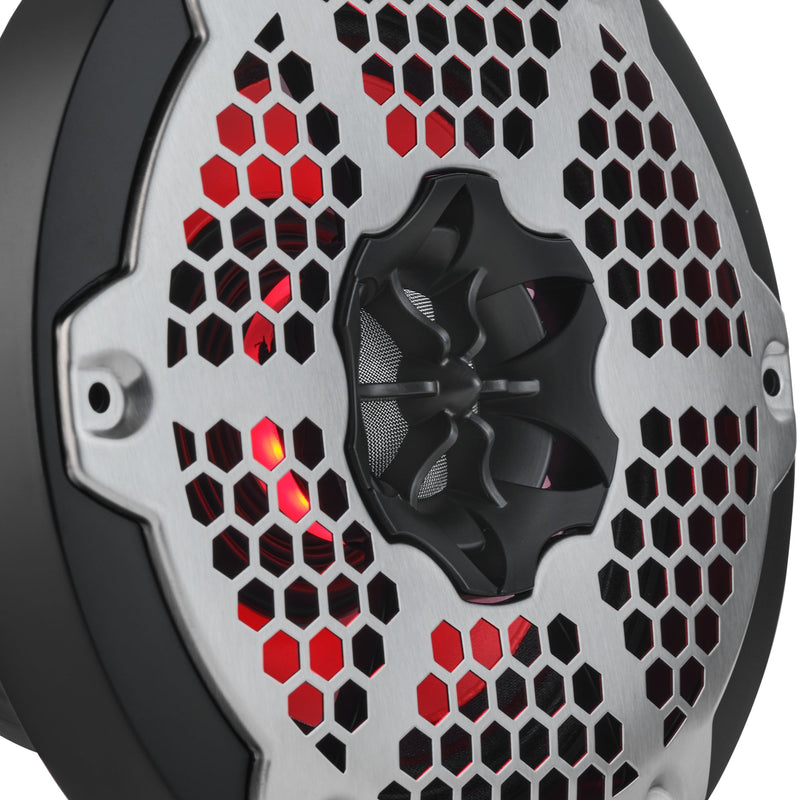 Load image into Gallery viewer, 6.5” Marine 2-Way Hybrid Speaker with RGB LED, Compression Driver and Neodymium Magnet | 250W RMS 4-Ohm
