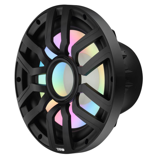 12” Marine Subwoofer with Hybrid Magnet Motor, Removable Grille and Digital LED Lights - 600W RMS 4-Ohm