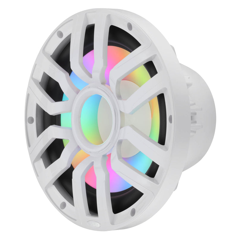 Load image into Gallery viewer, 12” Marine Subwoofer with Hybrid Magnet Motor, Removable Grille and Digital LED Lights - 600W RMS 4-Ohm
