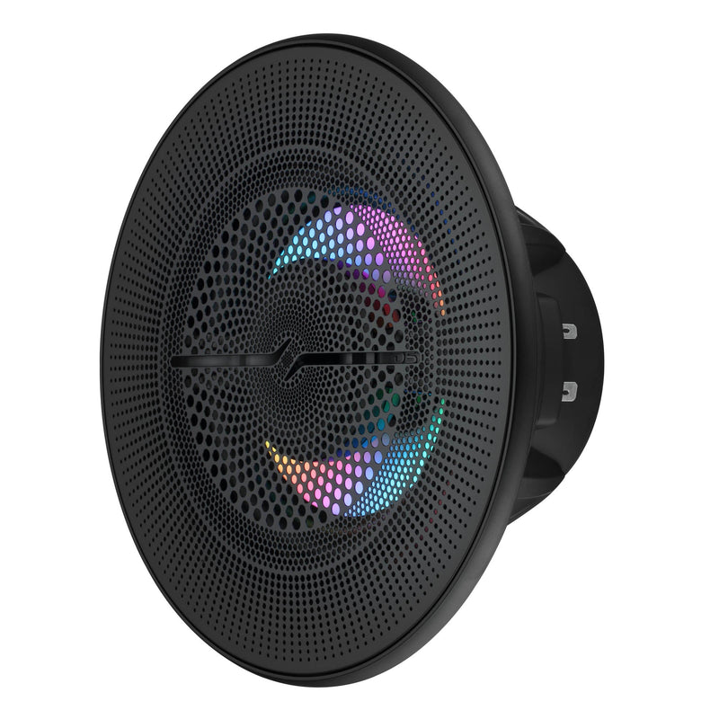 Load image into Gallery viewer, Luxury 6.5” 2-Way Marine Coaxial Speaker with Digital LED Lights and Flush Magnetic Mount Grille | 150W RMS 4-Ohm
