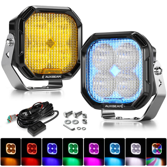 Color Play Series 3 Inch 116W RGB LED Pod Lights Off Road Lights With 8 Backlight Options