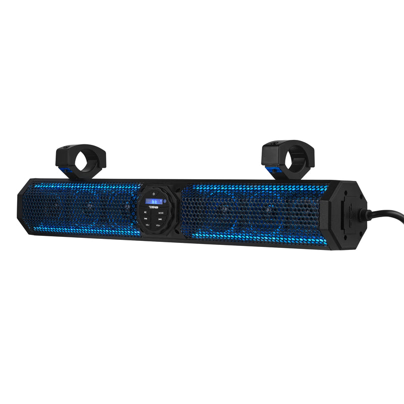 Load image into Gallery viewer, 26&quot; Marine Amplified Soundbar with Bluetooth USB &amp; RGB Lighting 6 Speakers 600 Watts

