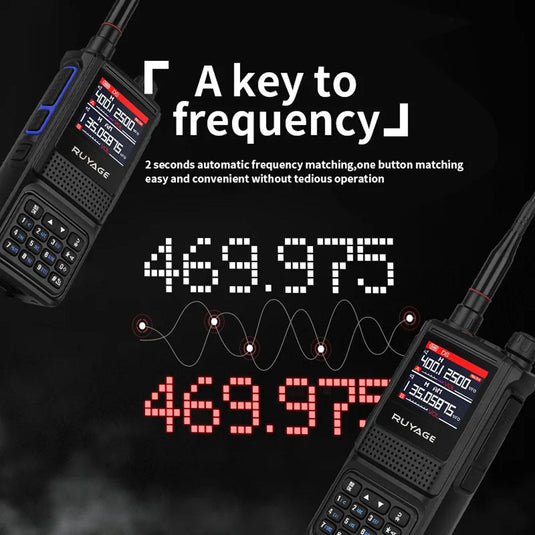 Ruyage UV1D 5W VHF UHF Analog Long Range Two Way Radio Walkie Talkie