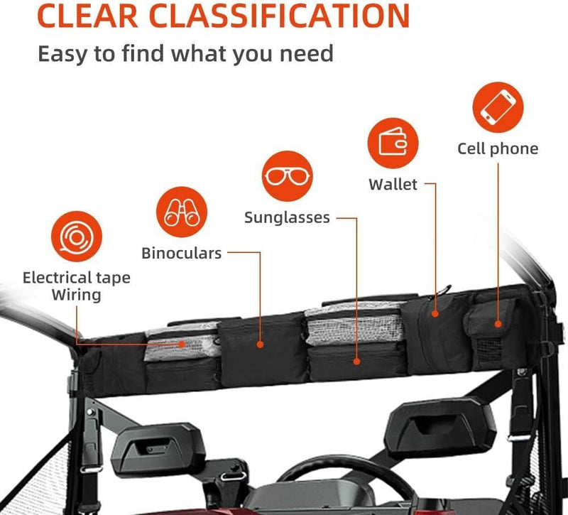 Load image into Gallery viewer, UTV Universal Roll Cage Organizer Storage Bag
