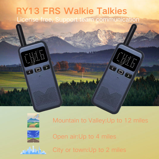 Ruyage RY13 UHF Analog Long Range Two Way Radio Ultra-thin Walkie Talkie