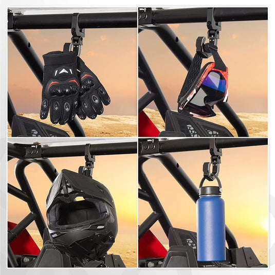 UTV Roll Cage Helmet Hook fit 1.6"-2" Roll Bar for Polaris, Can-Am, Kawasaki