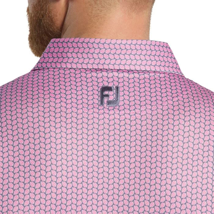Load image into Gallery viewer, FootJoy Leaf Print Lisle Golf Polo
