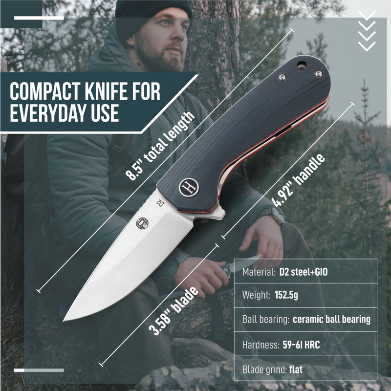 Load image into Gallery viewer, The Peasant Folding Pocket Knife Giftset for Men and Women (Red and Grey)
