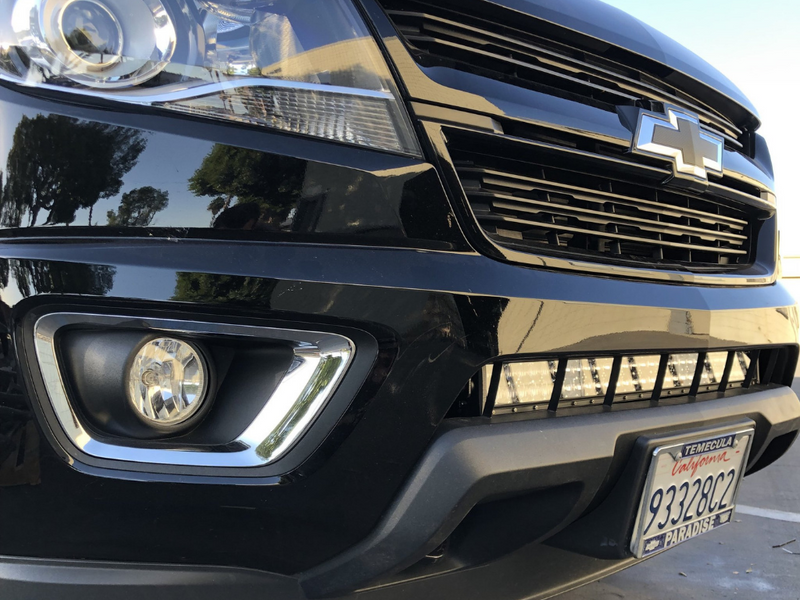 Load image into Gallery viewer, 32" Lower Bumper Hidden LED Light Bar Brackets Kit For 2014-2022 Chevy Colorado
