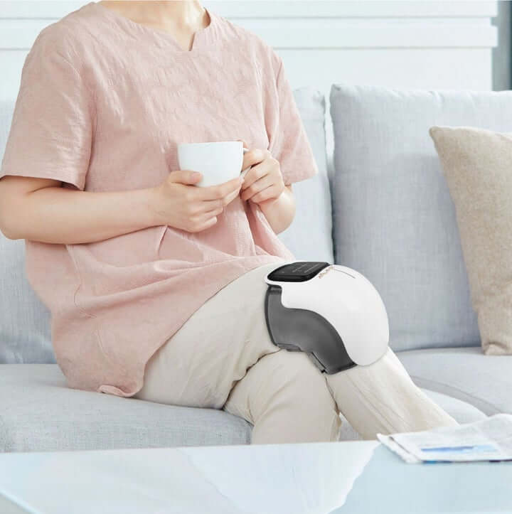 Load image into Gallery viewer, Bella2Bello Hertz Electric Heated Vibrating Knee Massager (White) 10388
