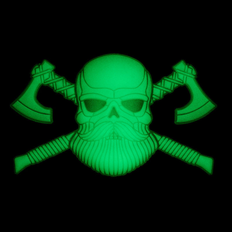 Load image into Gallery viewer, M-Tac Bearded Skull with Axes 3D PVC

