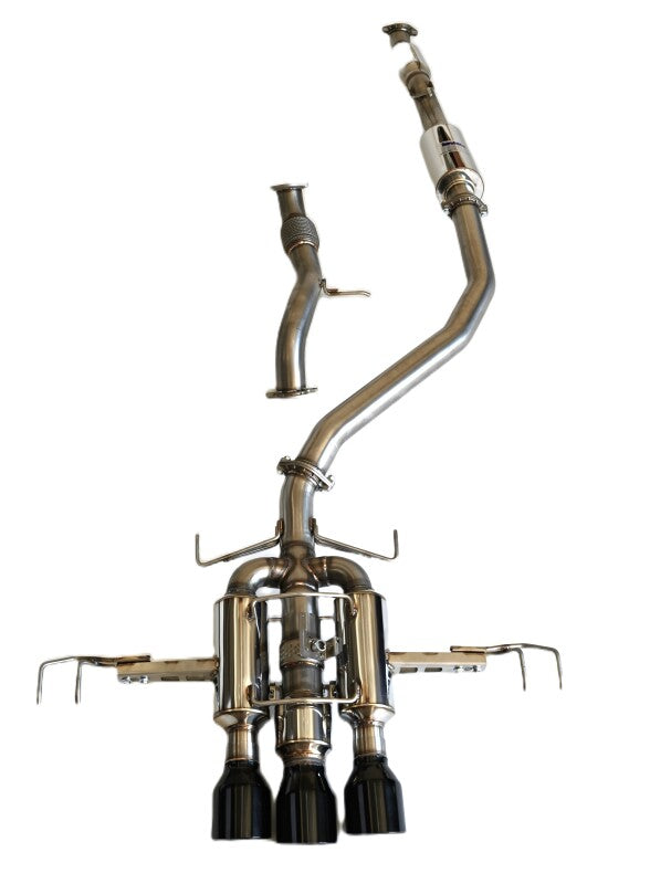 Load image into Gallery viewer, Invidia 22+ HONDA CIVIC TYPE-R FL5 R400 SINGLE LAYER BLACK TIP CAT-BACK (NON POLISH PIPE)
