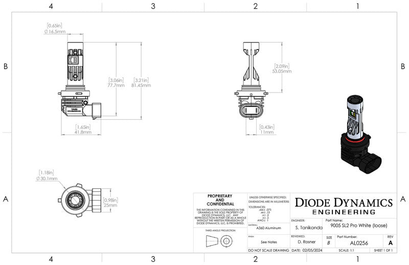 Load image into Gallery viewer, Diode Dynamics 9005/9011/H10 White SL2 Pro LED Bulb (one)

