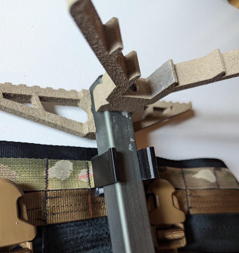 Load image into Gallery viewer, Climbing Stick Molle Caddy for 1" Square Tubing for Saddle Hunting
