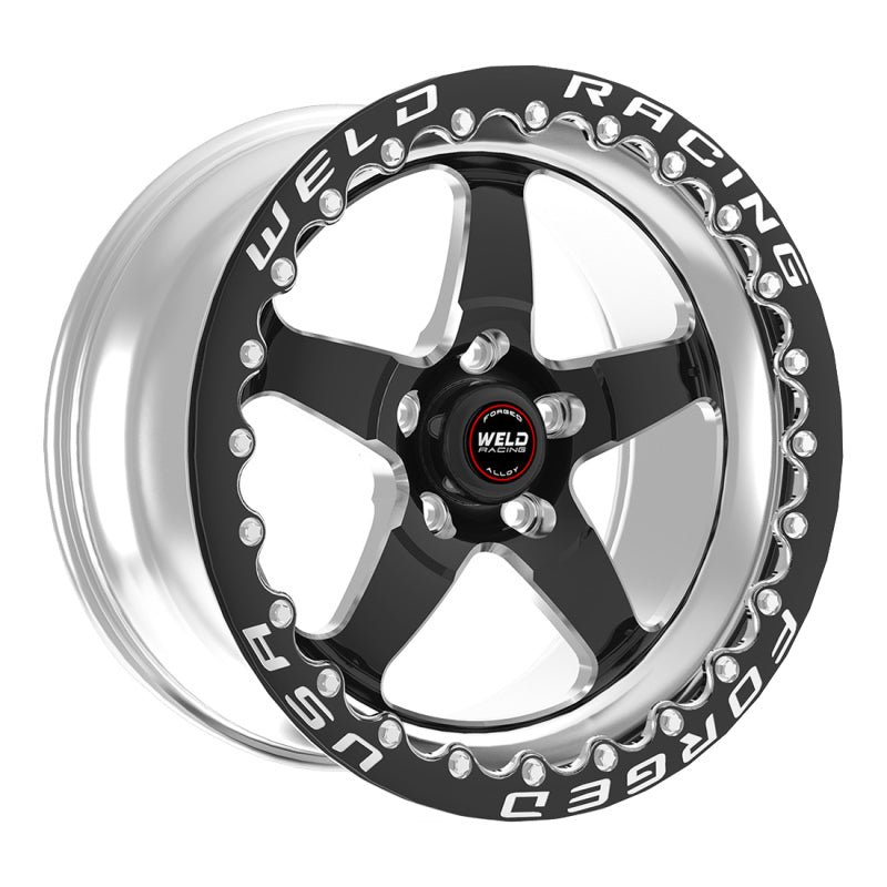 Load image into Gallery viewer, Weld S71 17x10.5 / 5x4.5 BP / 6.2in. BS Black Wheel (High Pad) - Black Single Beadlock MT
